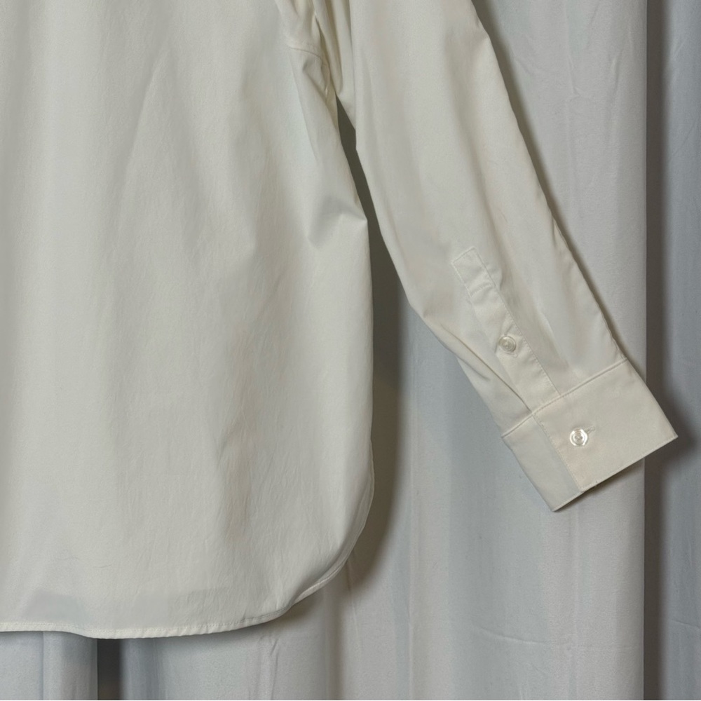 Athleta A-Frame Poplin Button Down UPF Shirt Women’s Large White - Picture 9 of 13